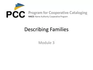 Describing Families