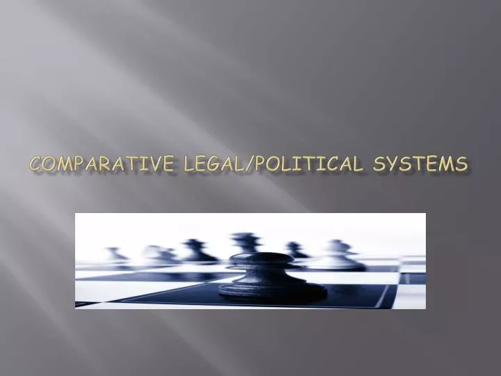comparative legal political systems