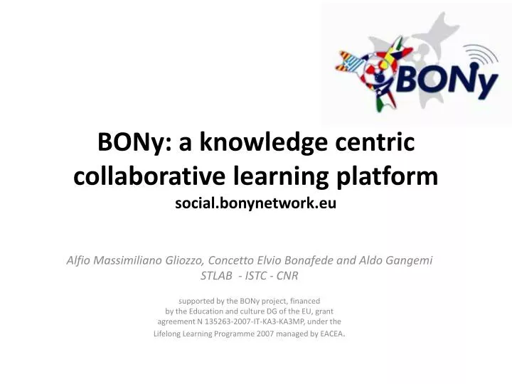 bony a knowledge centric collaborative learning platform social bonynetwork eu