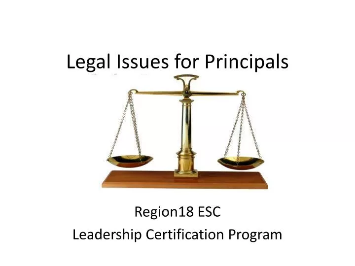 legal issues for principals
