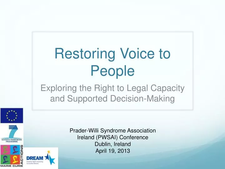 restoring voice to people