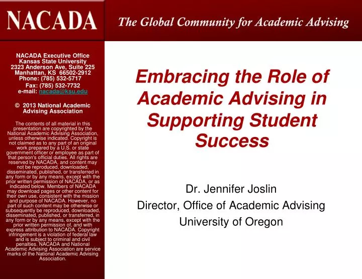 embracing the role of academic advising in supporting student success