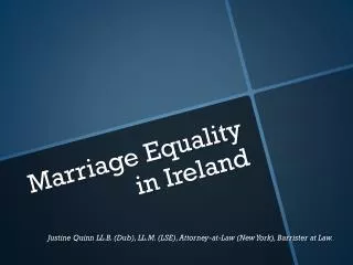 Marriage Equality in I reland