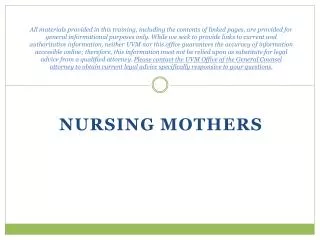 Nursing Mothers