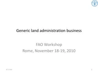 Generic land administration business