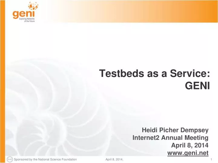testbeds as a service geni