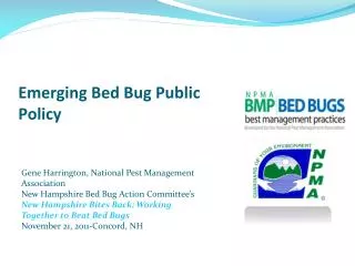 Emerging Bed Bug Public Policy