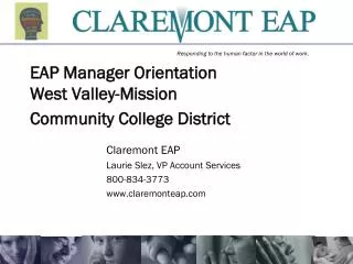 EAP Manager Orientation West Valley-Mission Community College District