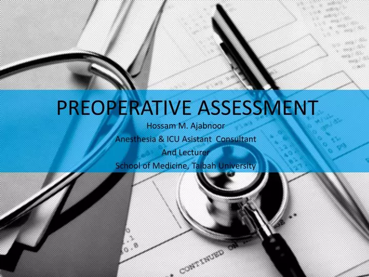 preoperative assessment