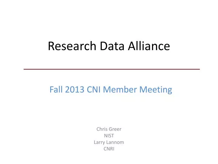 research data alliance