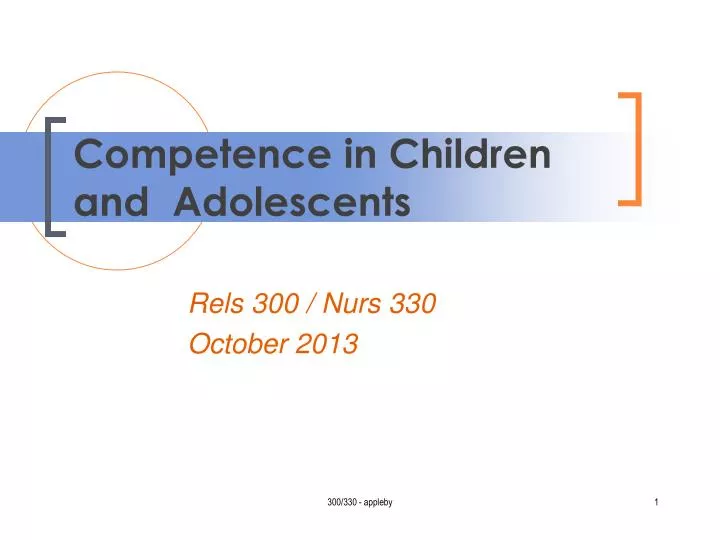 competence in children and adolescents