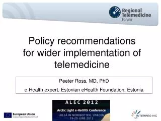 Policy recommendations for wider implementation of telemedicine