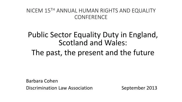 nicem 15 th annual human rights and equality conference
