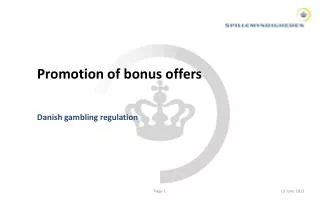 Promotion of bonus offers