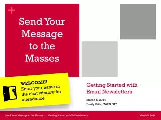 Getting Started with Email Newsletters