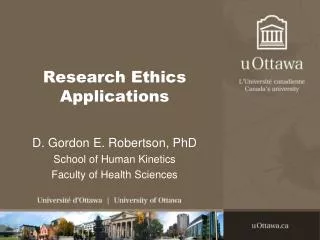 Research Ethics Applications