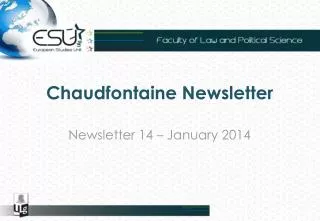 Chaudfontaine Newsletter