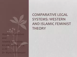 Comparative Legal Systems: Western and Islamic Feminist theory