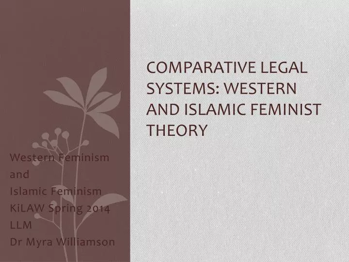 comparative legal systems western and islamic feminist theory