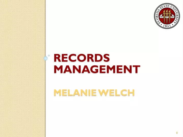 records management melanie welch