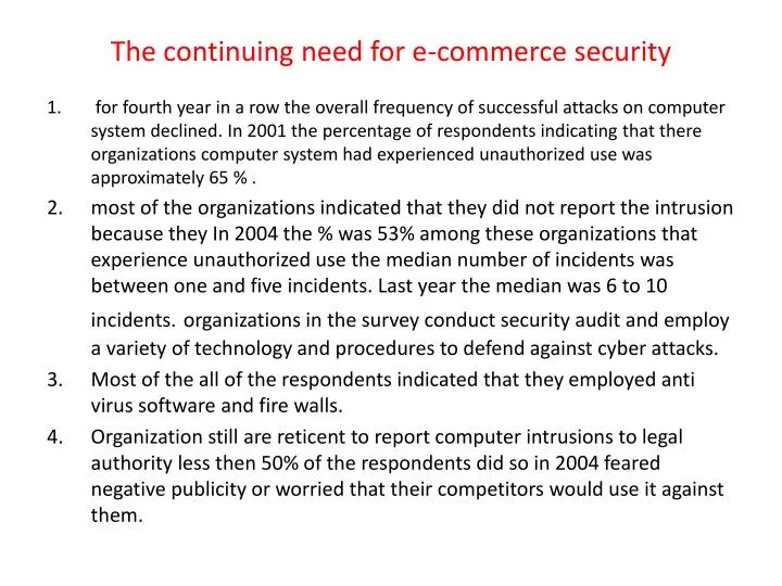 the continuing need for e commerce security