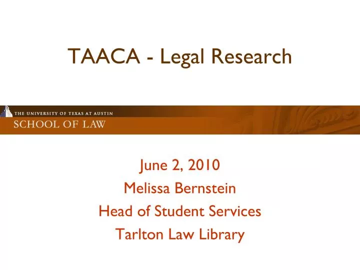 taaca legal research