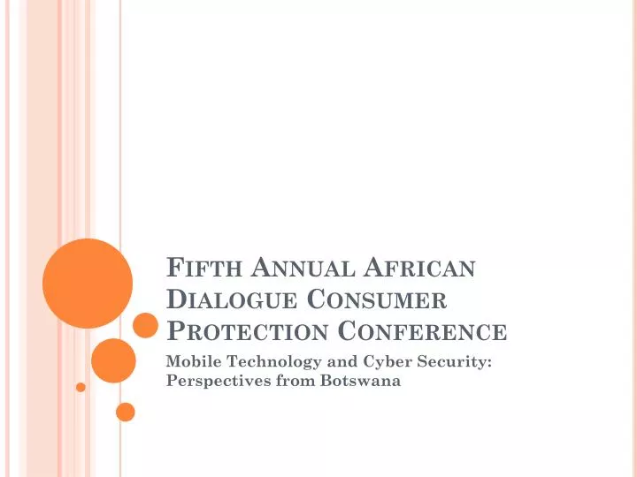 fifth annual african dialogue consumer protection conference