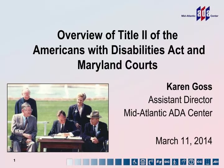 overview of title ii of the americans with disabilities act and maryland courts