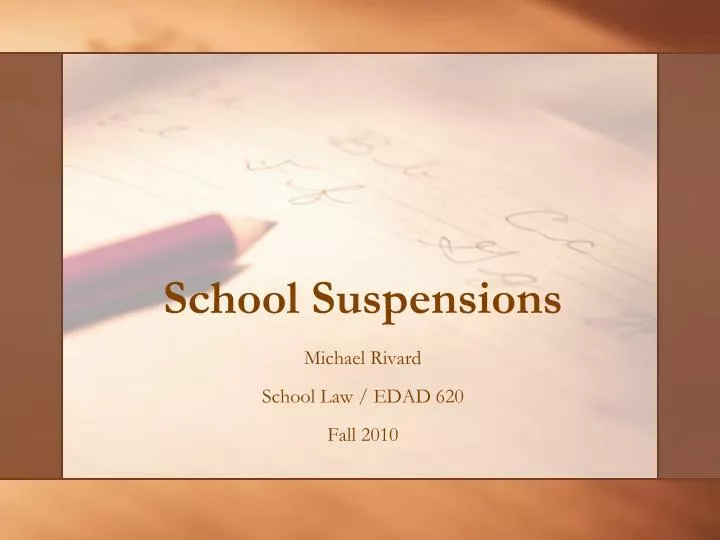 school suspensions