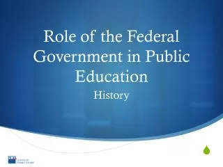 Role of the Federal Government in Public Education