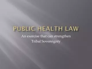 public health law