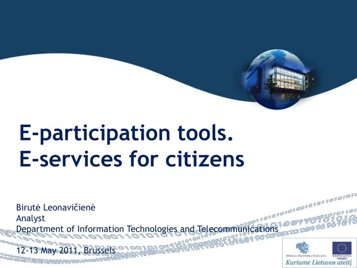 e participation tools e services for citizens