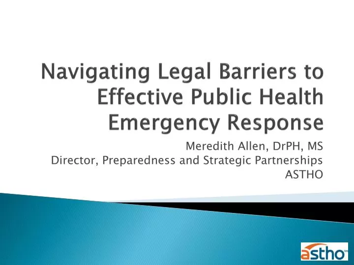 navigating legal barriers to effective public health emergency response