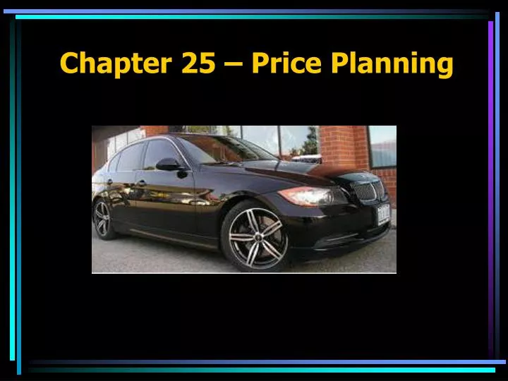 chapter 25 price planning