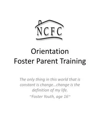 Orientation Foster Parent Training