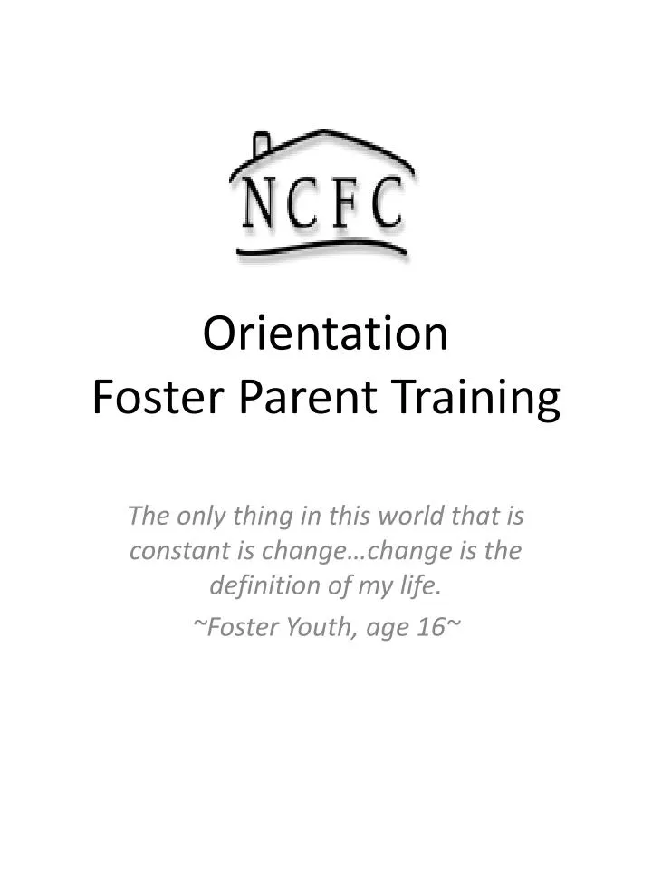 orientation foster parent training