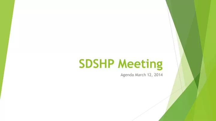 sdshp meeting