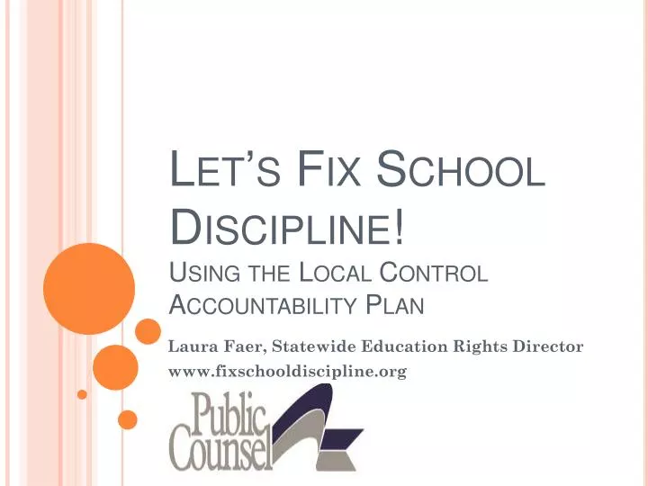 let s fix school discipline using the local control accountability plan
