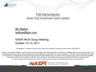 PJM Interconnection Smart Grid Investment Grant Update