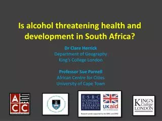 Is alcohol threatening health and development in South Africa?