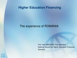 Higher Education Financing