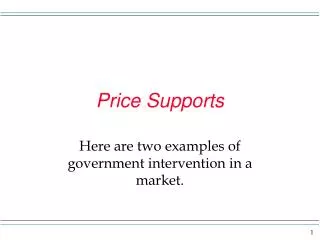 Price Supports