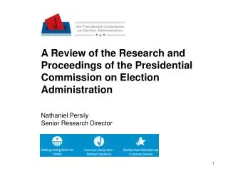 A Review of the Research and Proceedings of the Presidential Commission on Election Administration Nathaniel Persily Se