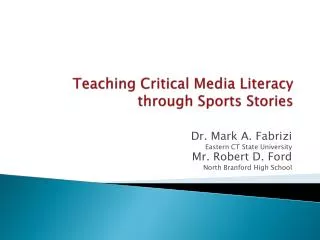 Teaching Critical Media Literacy through Sports Stories