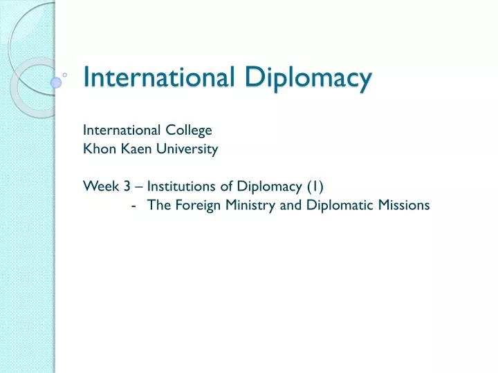 international diplomacy