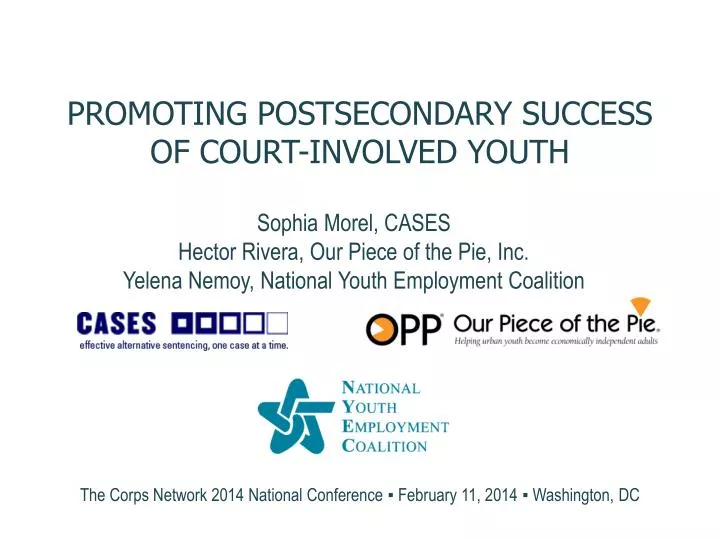 promoting postsecondary success of court involved youth