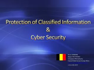 Protection of Classified Information &amp; Cyber Security