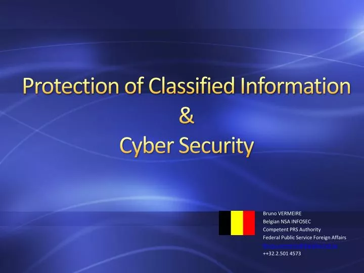 protection of classified information cyber security