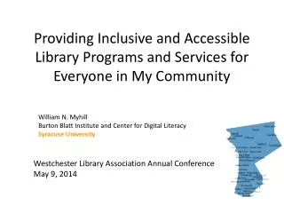 Providing Inclusive and Accessible Library Programs and Services for Everyone in My Community