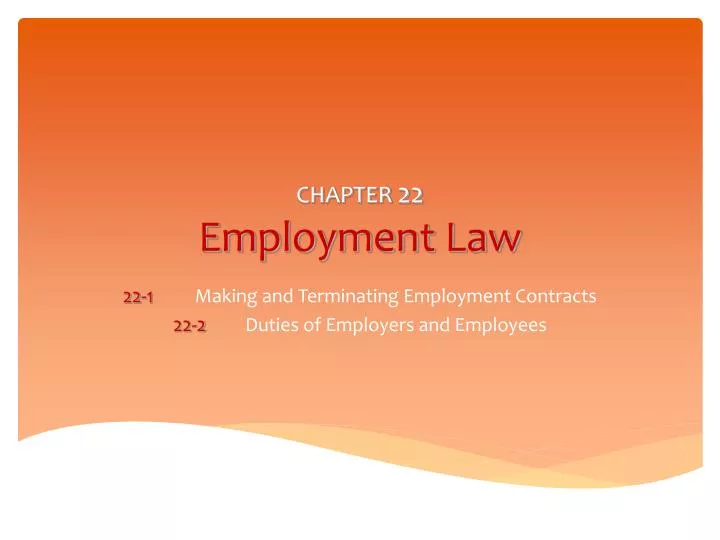 chapter 22 employment law